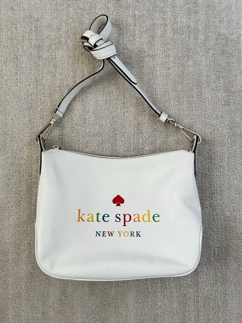 Kate Spade Rosie Pride Rainbow Crossbody Bag Pebbled Leather Shoulder Purse